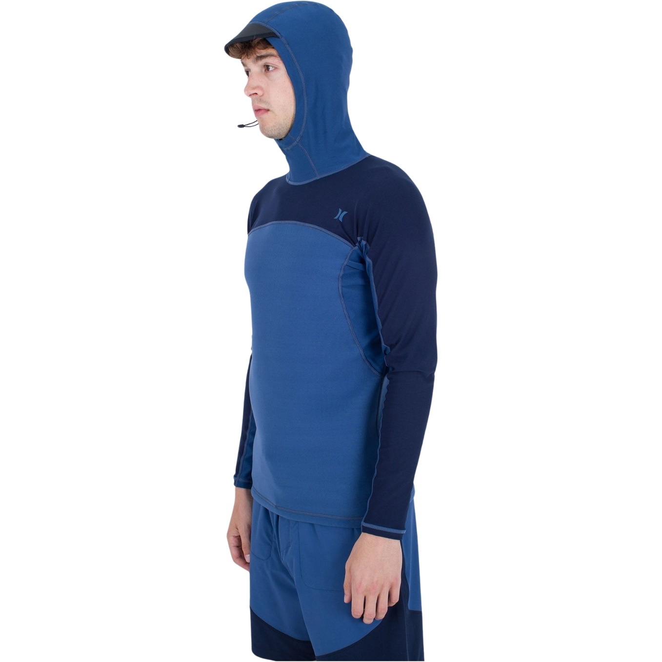 Hurley Mens Coast Guard Hooded Long Sleeve Surf Top MAT0000770 - Submarine